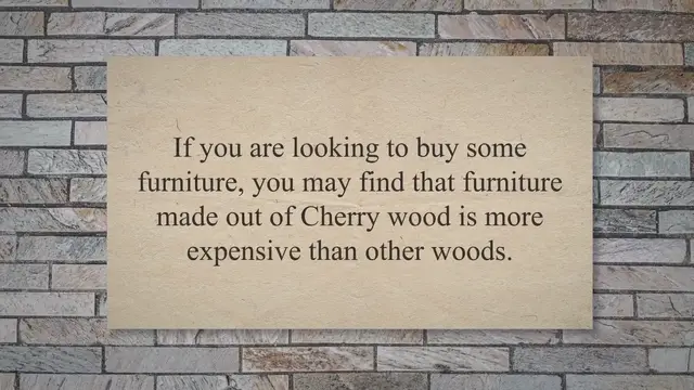 Video thumbnail for Why Is Cherry Wood Furniture So Expensive?