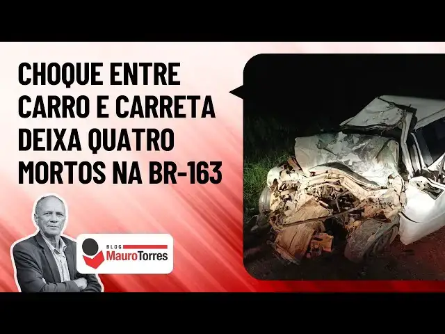 Video thumbnail for TRAGÉDIA NA BR-163: COLISÃO FATAL DEIXA QUATRO MORTOS, INCLUINDO UMA CRIANÇA