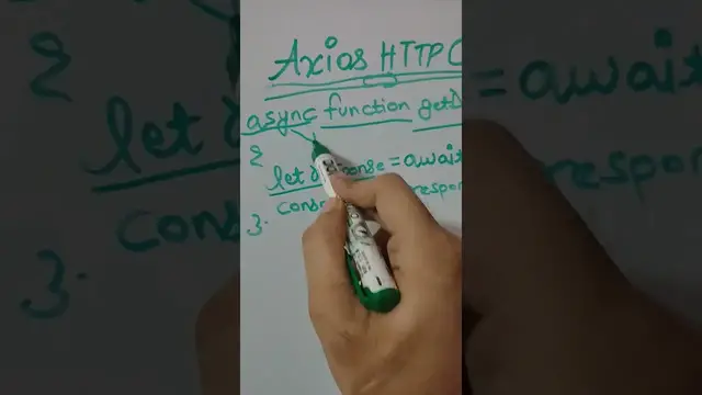 Video thumbnail for Learn Axios Asynchronous Http Client Library of JavaScript With Example in 60 Seconds #shorts