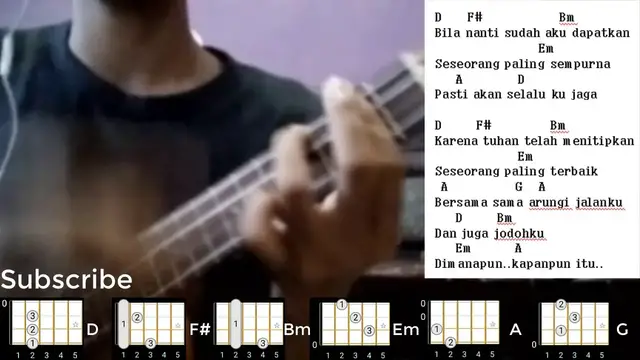 'Video thumbnail for Selow - Wahyu Versi Karaoke Ukulele Untuk Cover'