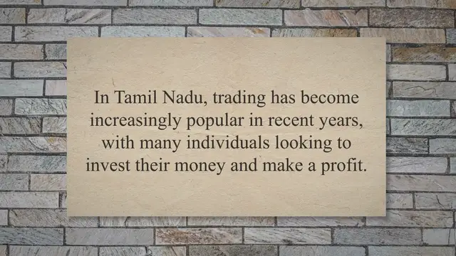 'Video thumbnail for Mastering the Art of Trading: A Comprehensive Guide to Trading Strategies in Tamil'