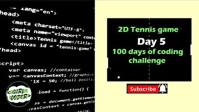 Video thumbnail for Day 5 | 100 Days Of Code Challenge | 2D game