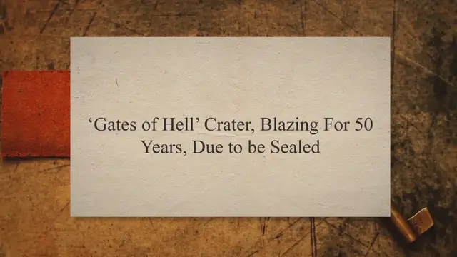'Video thumbnail for ‘Gates of Hell’ Crater, Blazing For 50 Years, Due to be Sealed'