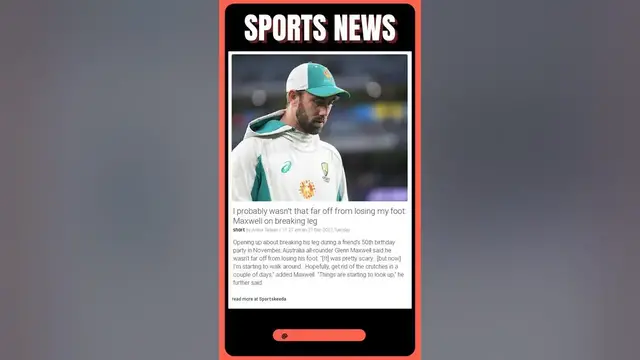 Video thumbnail for Sports News Today | "Maxwell's Miraculous Recovery: How I Almost Lost My Foot!" | #shorts #sports