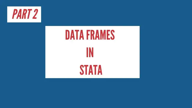 'Video thumbnail for Data Frame in Stata Part 2'