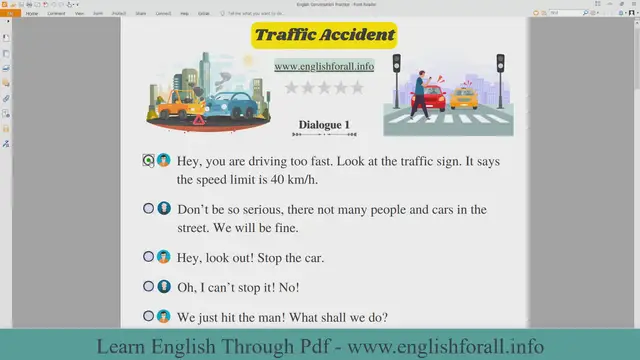 Video thumbnail for English Conversation Practice - Traffic Accident