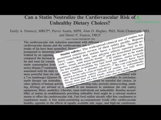 'Video thumbnail for Fast food  Do you want fries with that Lipitor'