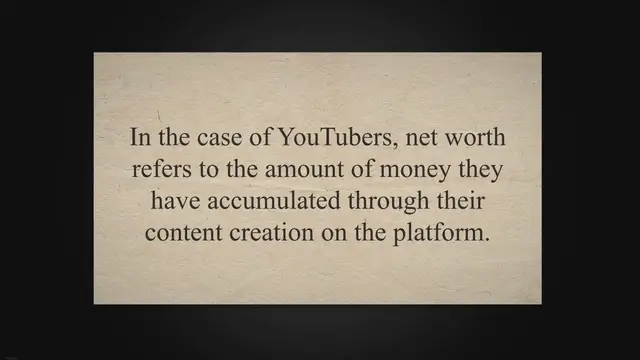 'Video thumbnail for The Ultimate Guide to Understanding the Net Worth of YouTubers: Exploring Earnings, Top 10 Richest Creators, and Factors Affecting Their Wealth'