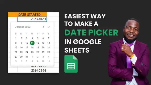 'Video thumbnail for How to Make a Date Picker In Google Sheets'