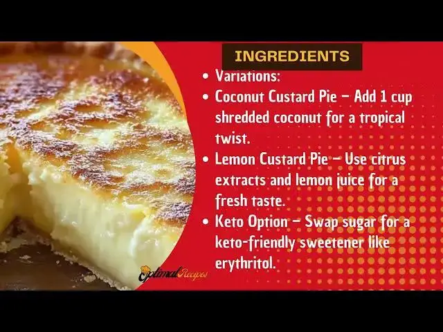 Video thumbnail for Old-Fashioned Egg Custard Pie | Classic Homemade Dessert Recipe