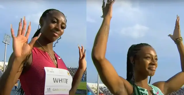 Video thumbnail for Kayla White beats Sha'Carri Richardson in 200m at Botswana Golden Grand Prix