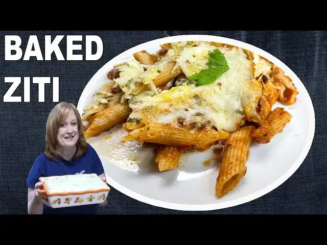 Video thumbnail for BEST BAKED ZITI RECIPE | An Italian Baked PASTA CASSEROLE Recipe