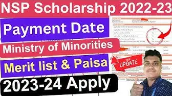 Video thumbnail for NSP Scholarship MOMA 2022-23 Merit list & Payment | NSP Payment kab Aayega🔥| NSP MOMA 2023-24 Apply🔥