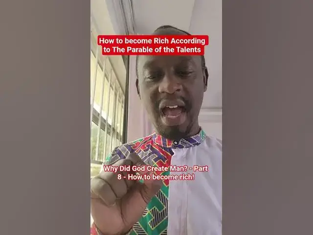 'Video thumbnail for How to become Rich according to the parable of the talents'