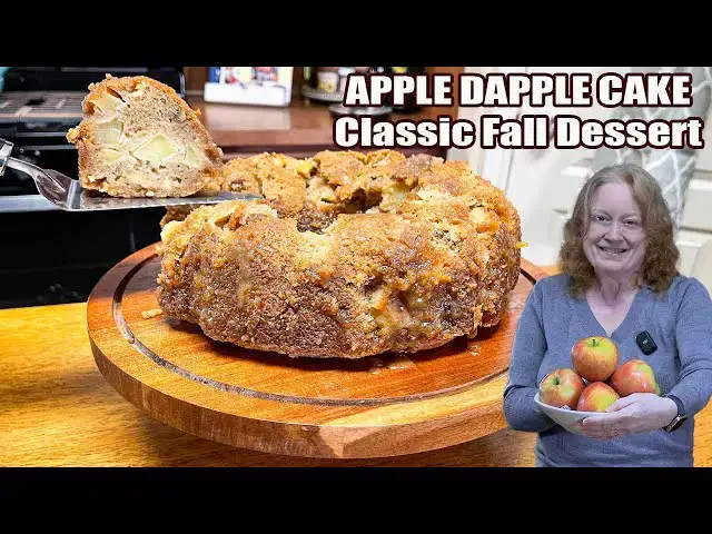 'Video thumbnail for CLASSIC APPLE DAPPLE CAKE Fall Baking Dessert'