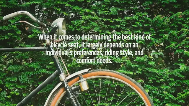 'Video thumbnail for What Kind Of Bicycle Seat Is Best?'