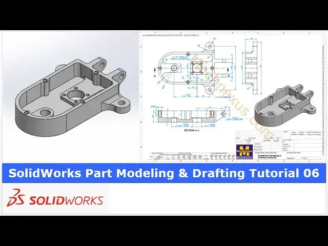 'Video thumbnail for SolidWorks Modeling &  Tutorial 06 | SolidWorks Tutorial | SolidWorks Part Modeling |'