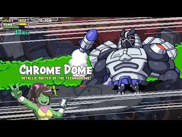 Video thumbnail for TMNT: SHREDDER'S REVENGE (CHROME DOME FIGHT) (MONA LISA)