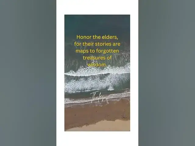 'Video thumbnail for "Wise Words from the Elders" #shorts'