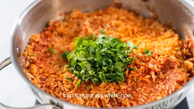 Video thumbnail for mexican rice recipe