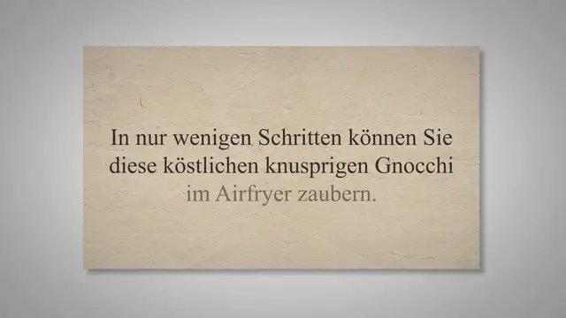 Video thumbnail for Knusprige Gnocchi im Airfryer