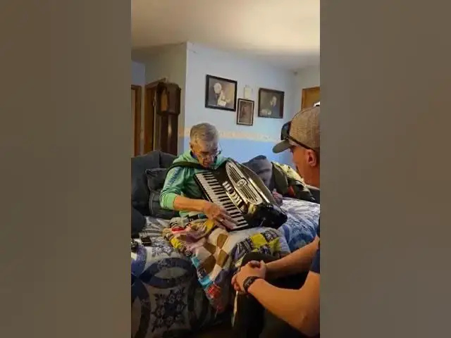 'Video thumbnail for Carl Miner giving Josiah an Accordion Lesson'