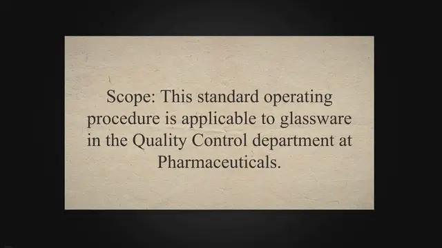 Video thumbnail for SOP for Glassware Cleaning in QC Lab