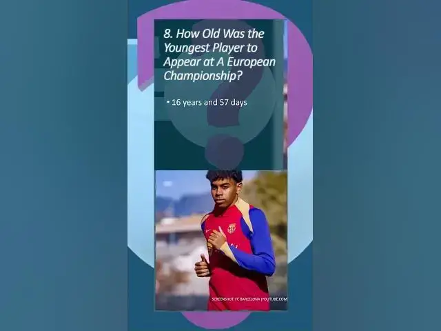 'Video thumbnail for Youngest Euro Championship Player Ever! โฝ | HowSmart.net Weekly Quiz | #smarttrivia #triviatime'