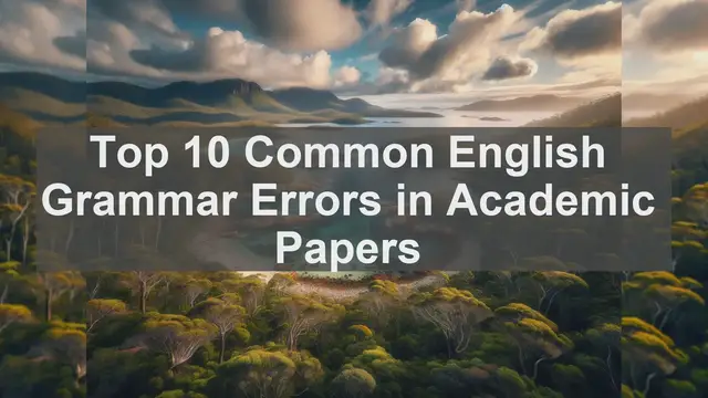 Video thumbnail for Top 10 Common English Grammar Errors in Academic Papers