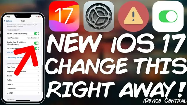 Video thumbnail for iOS 17 - You Should CHANGE These NEW SETTINGS Immediately!