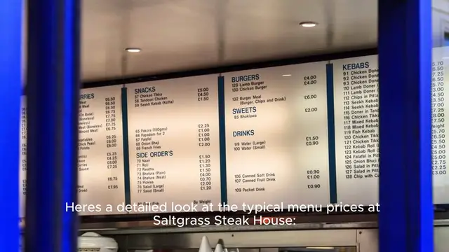 Video thumbnail for saltgrass menu Price