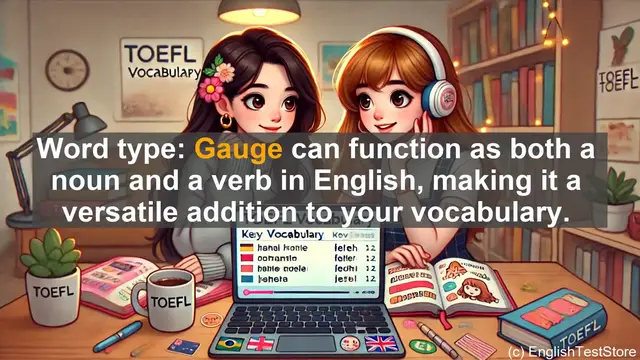 Video thumbnail for 5000 Must Know TOEFL Vocabulary - Understanding 'Gauge': A Key Word for TOEFL and Everyday English