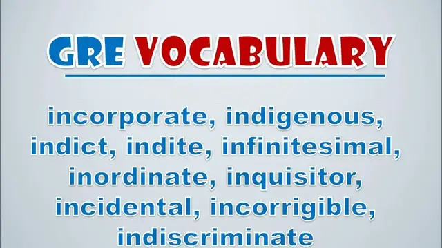 Video thumbnail for GRE Vocabulary: Incorporate, Indigenous, Indict, Indite, Infinitesimal, Inordinate, Inquisitor