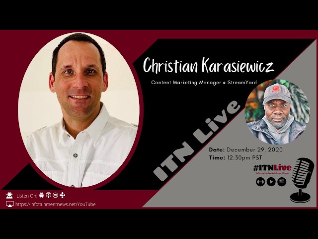 Video thumbnail for ITN Live - 1:1 w/ Christian Karasiewicz - StreamYard Content Marketing Manager