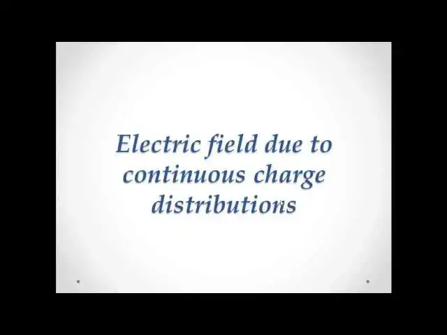 'Video thumbnail for Field Due to Continous Distribution of Charges'
