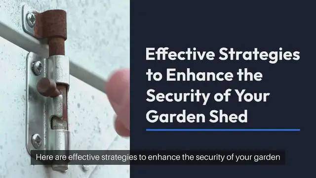 Video thumbnail for Security for Garden Sheds