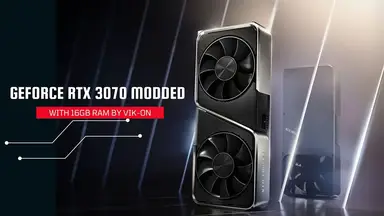 'Video thumbnail for NVIDIA GeForce RTX 3070 Modded with 16 GB GDDR6 Memory'