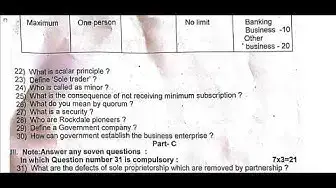 Video thumbnail for 12th Commerce First Revision 2019 - Question Paper (Tirunelveli District) | (English Medium)
