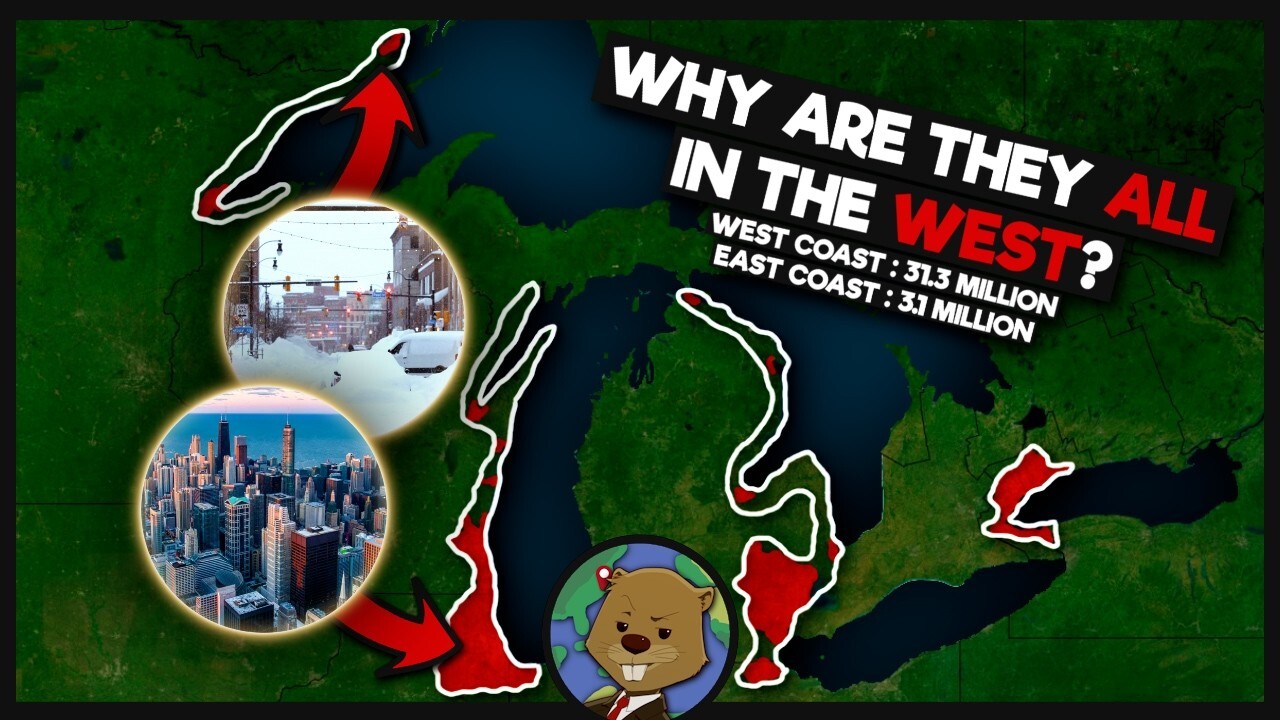 Video thumbnail for Why Theres So Many More People On The Great Lakes WEST Coasts