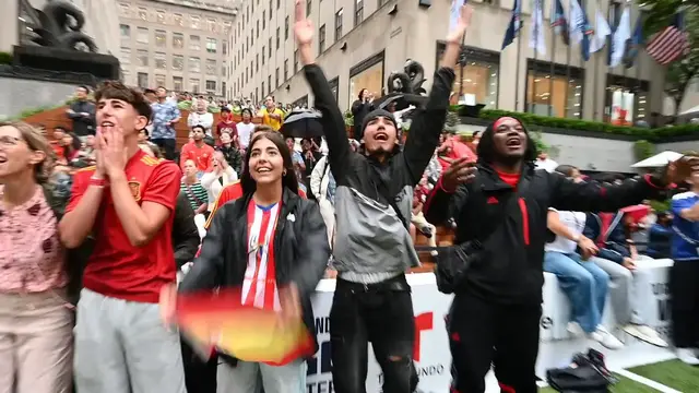 Video thumbnail for NY: Rockefeller Center World Cup Fan Village.