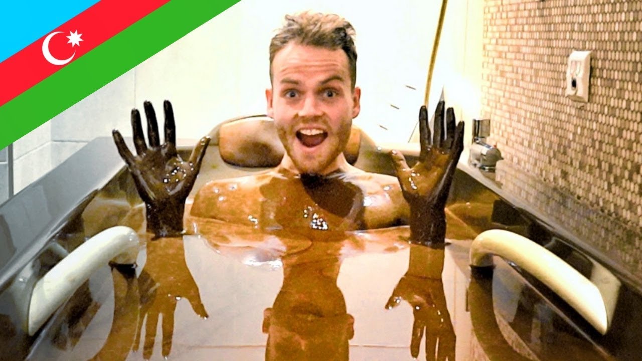 Video thumbnail for BATHING IN PETROL NAKED in Azerbaijan
