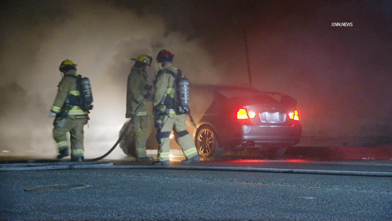 Video thumbnail for US, Los Angeles: Vermont-Slauson Auto Fire.