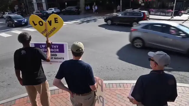 Video thumbnail for US: 'Moral Monday' activists stage protest outside G20 summit in Asheville.