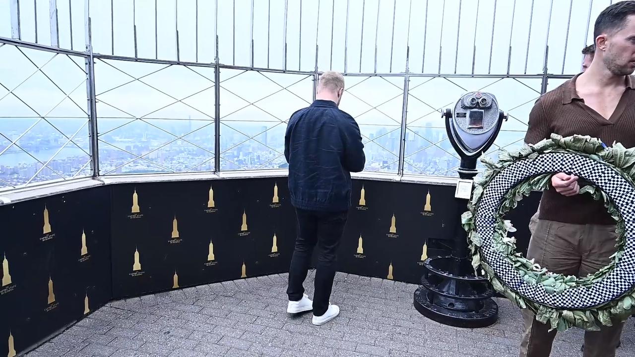 Video thumbnail for NY: Felix Rosenqvist Visits Empire State Building to Celebrate Historic 2026 Indianapolis 500 Victory.
