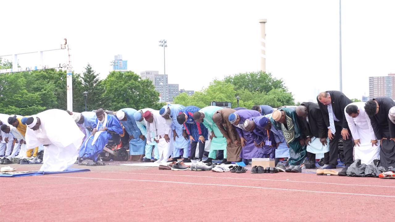 Video thumbnail for Mayor Mamdani Delivers Remarks and prays At Eid Al-Adha with hundreds of worshipers.