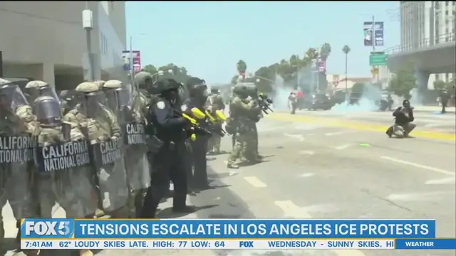 Video thumbnail for LA protest chaos: Dozens of rioters arrested