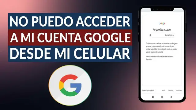 Video thumbnail for No puedo acceder a mi CUENTA DE GOOGLE desde mi celular - Solución fácil