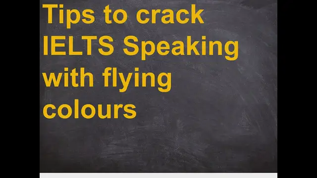 Video thumbnail for Tips to crack IELTS Speaking with flying colours