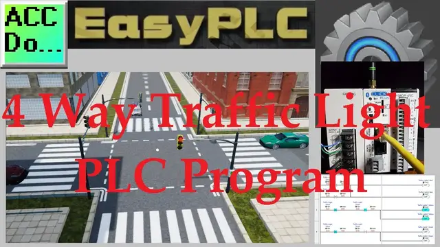 Video thumbnail for 4 Way Traffic Light PLC Program EasyPLC