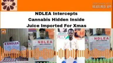 'Video thumbnail for NDLEA Intercepts Cannabis Hidden Inside Juice Imported For Xmas ~ OsazuwaAkonedo'